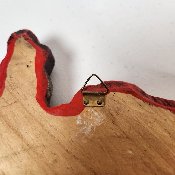 Vintage Wood Carved Santa Claus Christmas Wall Hanging Art Decor Plaque 13"x10" - Picture 6 of 9